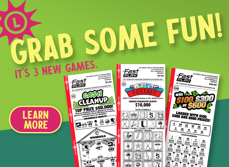 Grab some fun! It's 3 new fast play games. learn more