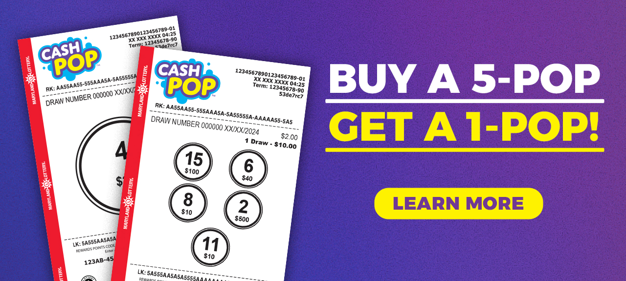 CASH POP - buy a 5 pop, get a 5 pop! learn more