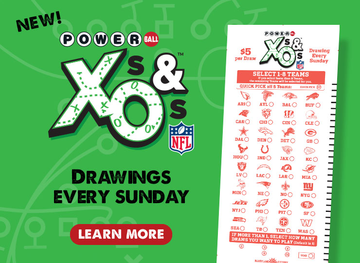 New powerball X's and O's - drawings every Sunday. Learn more