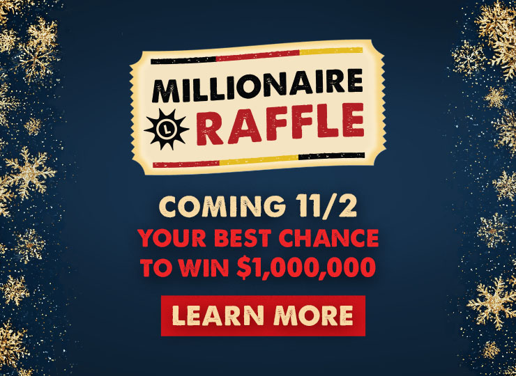 millionaire raffle coming 11/2 - your best chance to win $1,000,000 - learn more